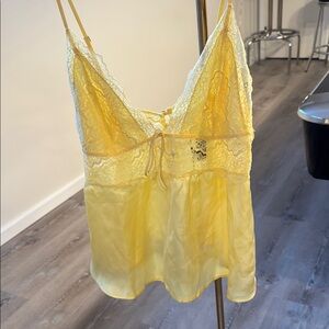 Yellow Lace Camisole Top